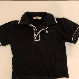 Penguin 12 month short sleeve polo - black